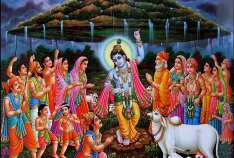 Lord-krisha-holding-govardhan-mountain-with-small-finger