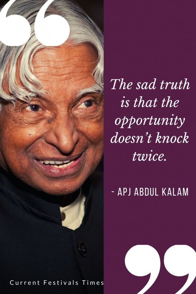 Top 131 Inspirational APJ Abdul Kalam Quotes – Current Festivals Times