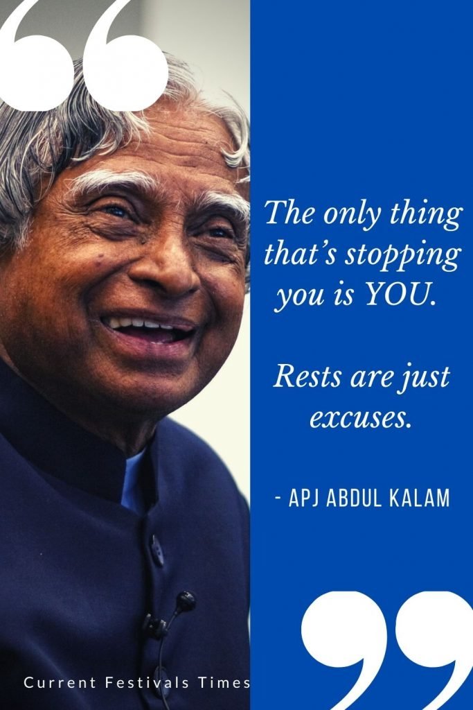 Top 131 Inspirational APJ Abdul Kalam Quotes – Current Festivals Times