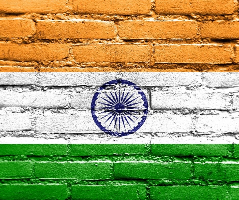 Indian-flag-painted-on-a-wall