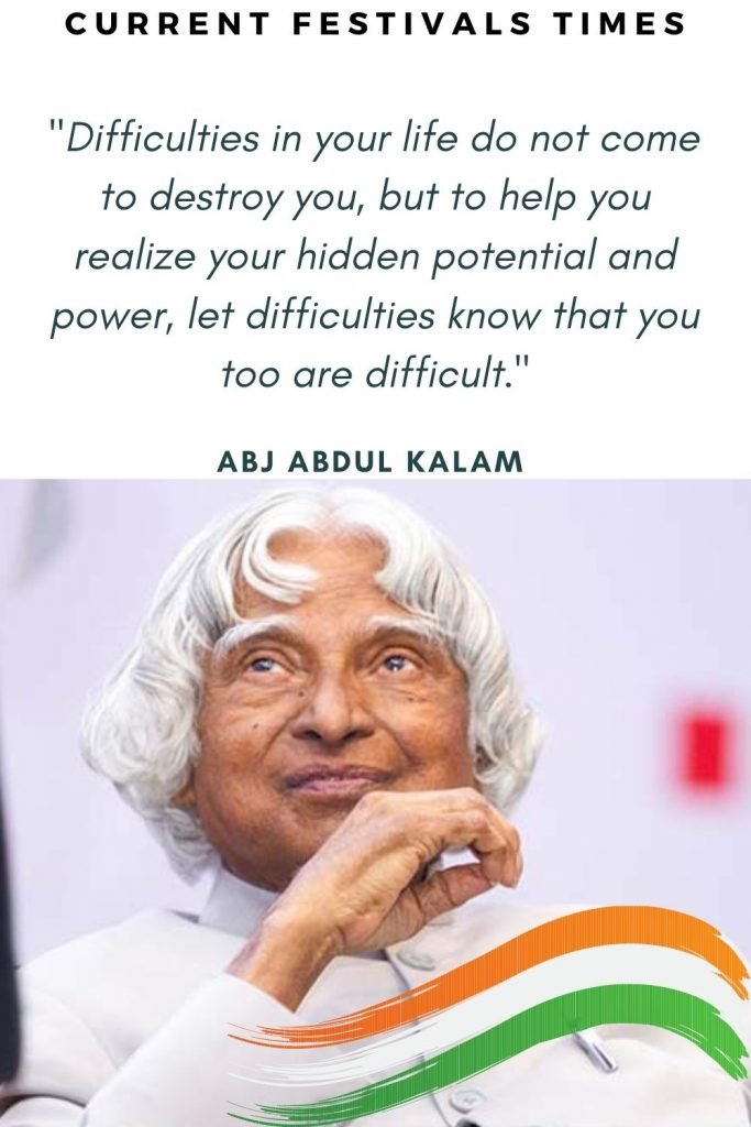 Top 131 Inspirational APJ Abdul Kalam Quotes – Current Festivals Times